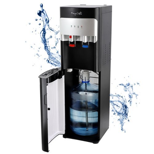 MegaChef - Bottom Load Hot and Cold Water Dispenser - Black-Front_Standard 
