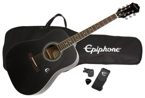  Epiphone - 6-String Dreadnought Acoustic Guitar - Ebony