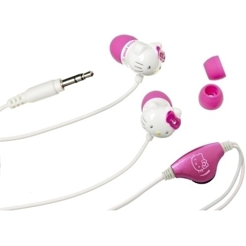  Hello Kitty - Earbud Headphones - Pink/White