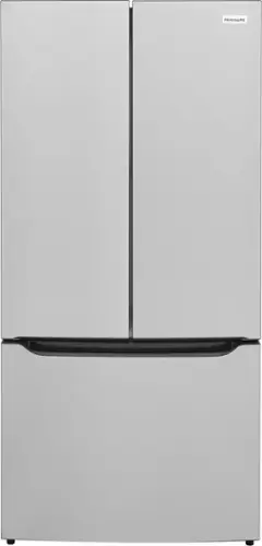 Front. Frigidaire - 20 Cu. Ft. Counter-Depth French Door Refrigerator with Internal Water Dispenser - Fingerprint-Resistant Stainless Steel Look.