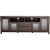Simpli Home - Cosmopolitan TV Cabinet for Most TVs Up to 80" - Dark Coffee Brown-Front_Standard