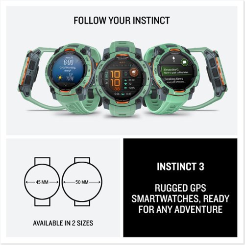 Garmin Instinct  3 GPS Smartwatch 45 mm AMOLED - Neotropic with Neotropic Band GLOBAL SHIPPING