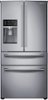 Samsung - 28.2 Cu. Ft. 4-Door French Door Refrigerator with Thru-the-Door Ice and Water - Stainless steel-Front_Standard