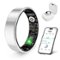 PRIMEPLUS - Smart Ring Health Tracker for Men Women, Sleep/Stress/Exercise Monitor, IP68, Long Battery, No Subscription - Silver - (2025)-Front_Standard