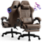 GTPlayer - PC Gaming Chair with Speakers Video Computer Chair - Brown-Front_Standard