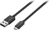 Insignia™ - 6' Micro USB Charge-and-Sync Cable - Black-Front_Standard