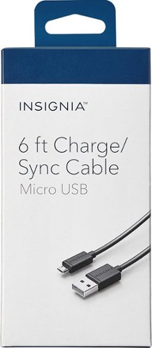 Insignia™ 6' Micro USB Charge-and-Sync Cable - Black WORLDWIDE DELIVERY
