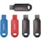 SanDisk - Cruzer Snap 32GB USB 2.0 Type-A Flash Drive (5-Pack) - Black, Red, And Blue-Front_Standard