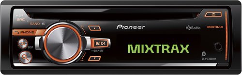  Pioneer - CD - Built-In Bluetooth - Built-In HD Radio - In-Dash Receiver - Black/Orange