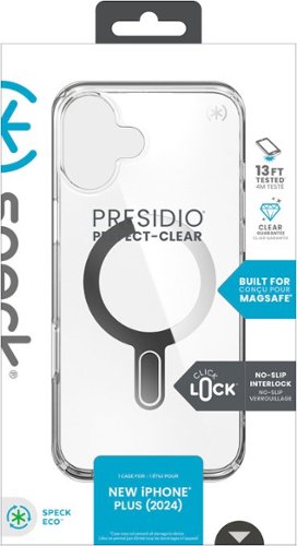 Speck Presidio Perfect Clear ClickLock Case with MagSafe for Apple iPhone 16 Plus - Clear/Chrome BUY IN AUSTRALIA