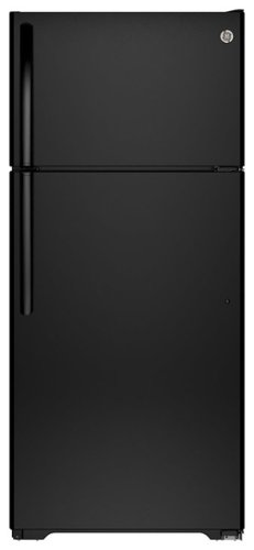  GE - 15.5 Cu. Ft. Frost-Free Top-Freezer Refrigerator - Black
