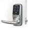 Lockly - Model 6S Latch Lever Smart Lock with Touchscreen/Key Access/Auto Lock/ App Control - Satin Nickel-Front_Standard