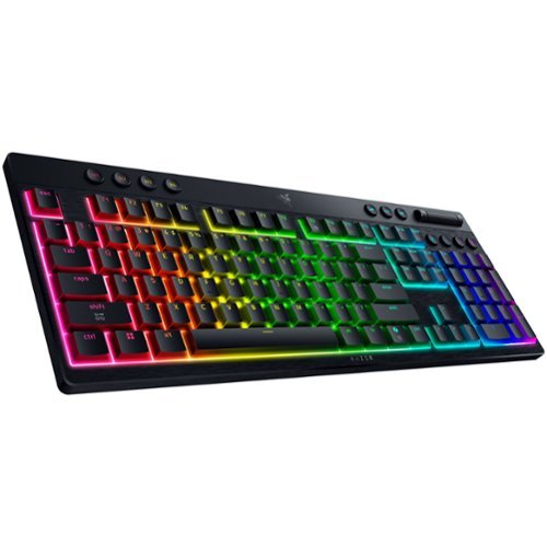 Razer BlackWidow V4 Low-profile HyperSpeed Wireless Full Size Mechanical Yellow Linear Switch Gaming Keyboard with Chroma RGB - Black SHOP ONLINE