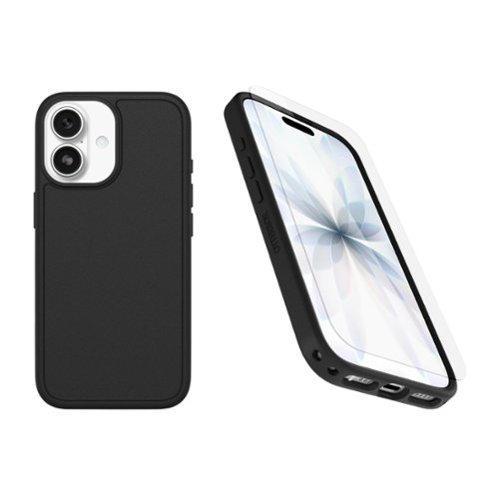 OtterBox - iPhone 17 (Only) Bundle: Symmetry Series+ Case & Screen Protector - Snaps to MagSafe - Ultra-Sleek - Black-Front_Standard 