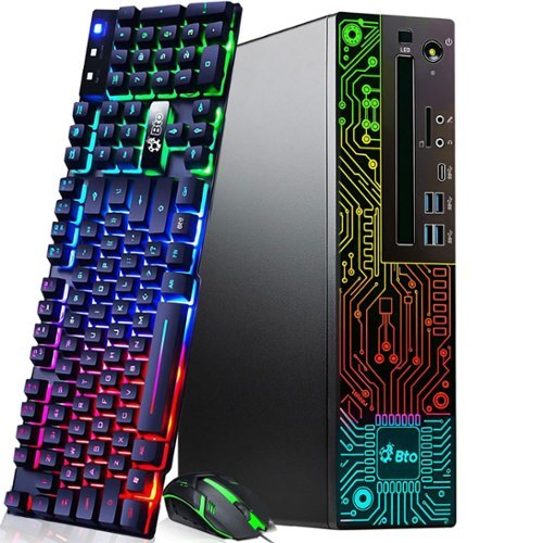 Lenovo - Refurbished Excellent - RGB M920 Desktop Computer PC | Intel Core i5-8th 3.0GHz | 16GB DDR4 RAM | 256GB SSD | NVIDIA GTX 1050Ti | Wi-Fi | Win11 - Black-Front_Standard 