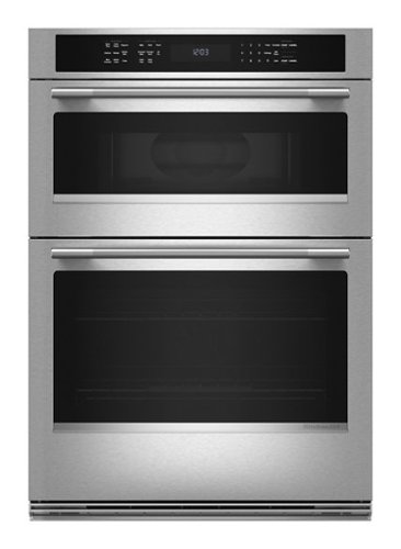 KitchenAid - 30 inch Built-In Electric Convection Combination Wall Oven with with No Preheat Air Fry Mode - Stainless Steel-Front_Standard 