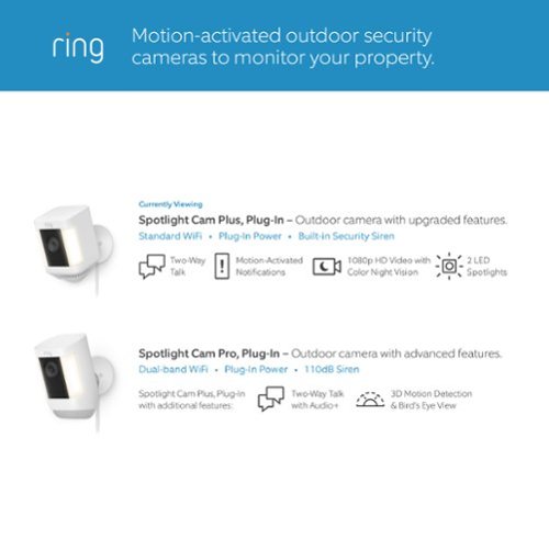 Ring Spotlight Cam Plus Outdoor/Indoor 1080p Plug-In Surveillance Camera - Black BUY ONLINE