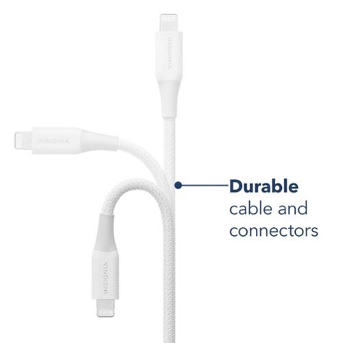 Insignia™ 10' Lightning to USB-C Braided Charge-and-Sync Cable (2 Pack) - Moon Gray BUY IN UAE
