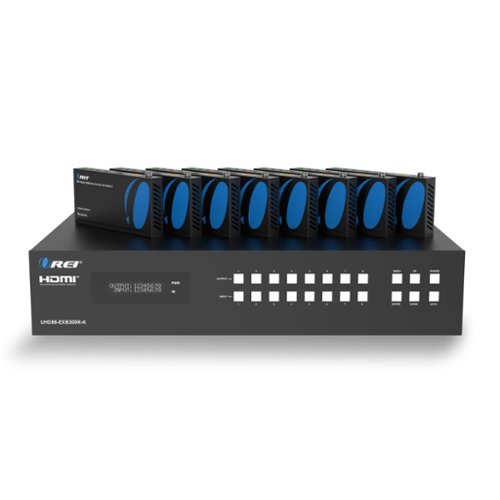 Orei - 4K HDBaseT 8x8 HDMI™ Extender Matrix – 300ft (Cat6) (UHD88-EXB300-K) - Black-Front_Standard 