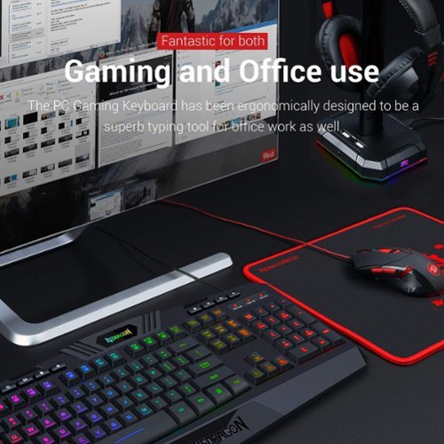 REDRAGON S101-3 Wired Gaming Keyboard and Mouse Combo, RGB Backlit Gaming Keyboard, 3200 DPI Gaming Mouse, Value Combo Set - Black GLOBAL SHIPPING