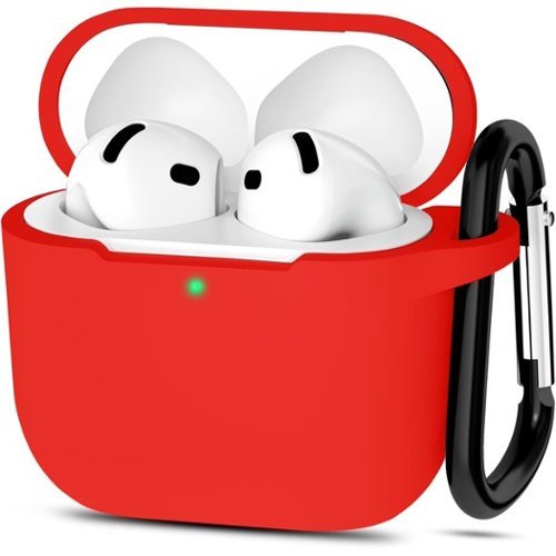 Entronix - AirPods 4th Generation Case - Soft-Touch Liquid Silicone Protection - Red-Front_Standard 