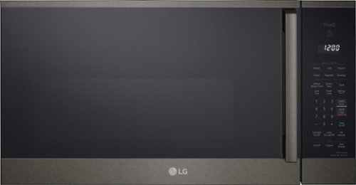 LG - 1.8 Cu. Ft. Over-the-Range Smart Microwave with Sensor Cooking and EasyClean - Black Stainless Steel