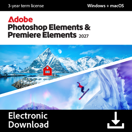Adobe - Photoshop Elements & Premiere Elements 2027 (1-User) (3-Year License) [Digital] - Mac OS, Windows [Digital]