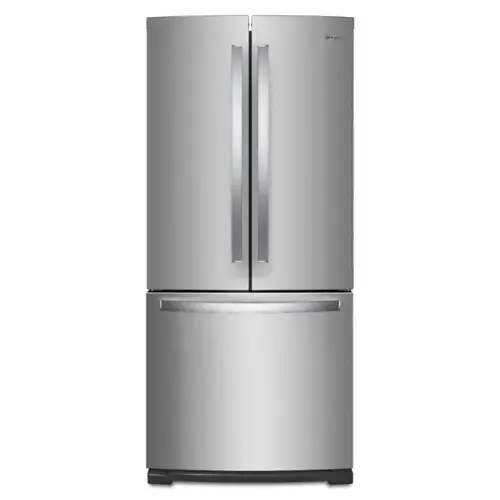 Front. Whirlpool - Whirlpool - 20 Cu. Ft. Wide French Door Refrigerator - Stainless Steel - Fingerprint Resistant Stainless Steel.