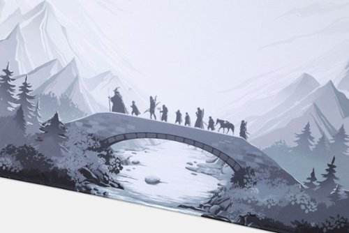 DROP The Lord of the Rings Fellowship Desk Mat - White GLOBAL SHIPPING