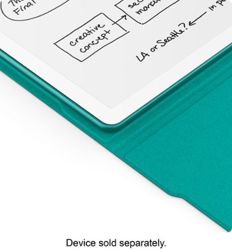 Amazon Plant-Based Leather Folio Cover with Magnetic Attach, Designed with Sustainability in Mind for New Amazon Kindle Scribe - Jade WORLDWIDE DELIVERY