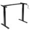 Costway - Hand Crank Sit to Stand Desk Frame Height Adjustable Standing Base - Black-Front_Standard