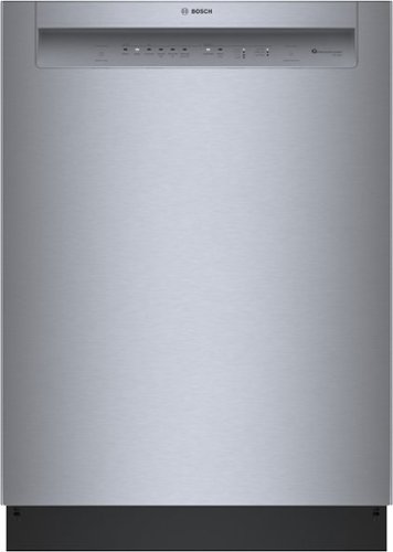 "Bosch - 100 Series 24"" Front Control Smart Built-In Hybrid Stainless Steel Tub Dishwasher with 50dBA - Stainless Steel"