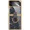 SaharaCase - Marble with Ring Case for Samsung Galaxy Z Flip4 - Black-Front_Standard