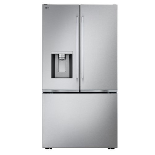 LG - 36-in Wide 23.7 Cu. Ft. French Door Counter-Depth MAX Smart Refrigerator with Zero Clearance Hinge System and Thin Door - Stainless Steel