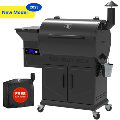 Z GRILLS - Wood Pellet Grill and Smoker with Cabinet Storage 697 sq. in - Black-Angle_Standard 