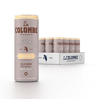 La Colombe Oatmilk Vanilla Latte Cold Brew Ready-to-Drink Coffee, 11 fl oz, 12 Pack Cans