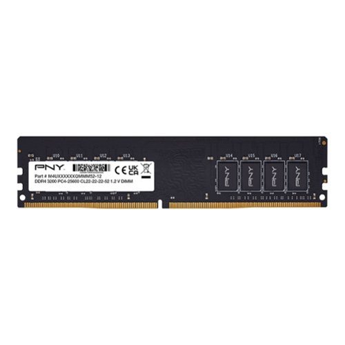 PNY - Performance 16GB (1x16GB) DDR4 RAM 3200MHz (PC4-25600) - CL22, 1.2V - Desktop Memory - MD16GSD43200-TB - Black-Front_Standard 