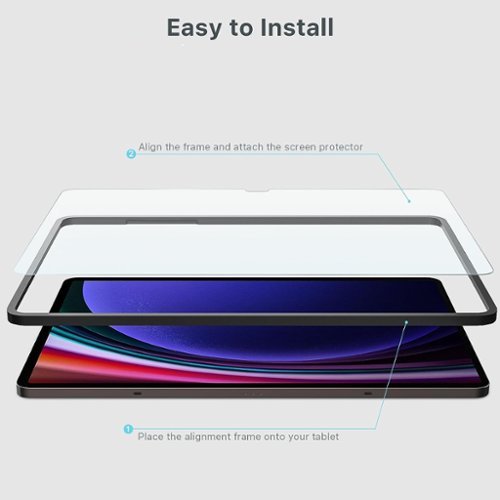 SaharaCase ZeroDamage Ultra Strong Tempered Glass Screen Protector for Samsung Galaxy Tab S10 FE, Tab S9 FE and Tab S9 - Clear HOW TO BUY