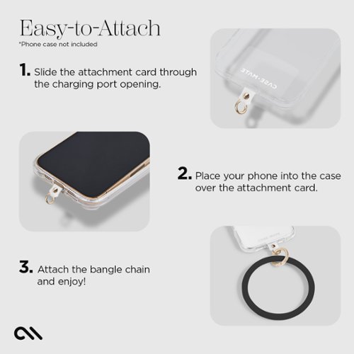 Case-Mate Phone Bangle for Most Cell Phones - Black GLOBAL SHIPPING