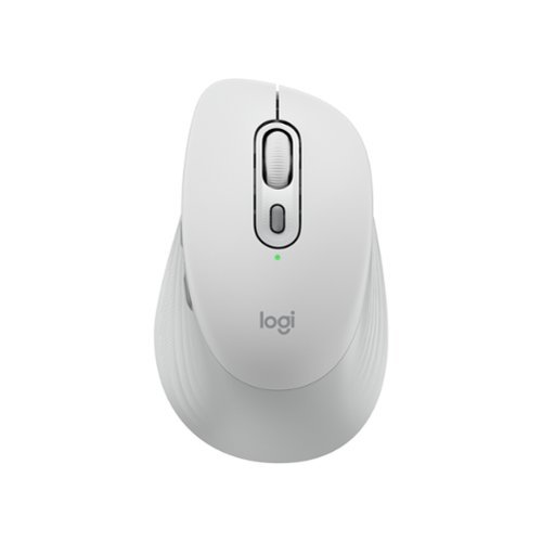 Logitech - Signature Comfort M840 L Wireless Bluetooth Mouse with Silent Clicks and Customizable Buttons - Wireless - Off-white