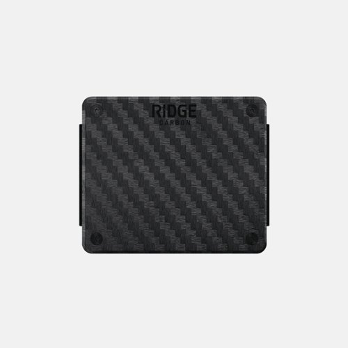 The Ridge Wallet RIDGE LITE - Carbon Fiber 3k - Silver WORLDWIDE DELIVERY