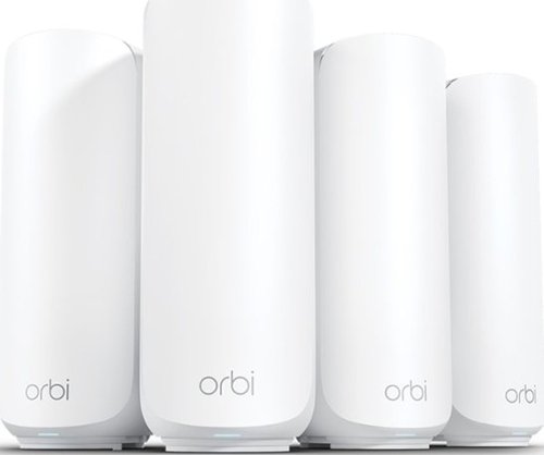NETGEAR - Orbi 370 Series BE5000 Dual-Band Mesh Wi-Fi 7 System (4-pack) - White-Front_Standard 
