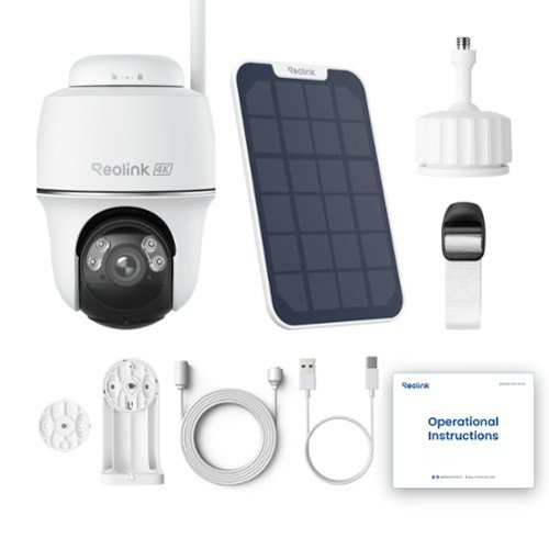 Reolink Argus Series B440 4K 8MP Solar Home Security Camera Outdoor Wireless Wi - Fi with Auto-Tracking Pan Tilt - White BUY ONLINE