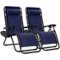 Best Choice Products - Set of 2 Zero Gravity Lounge Chair Recliners for Patio, Pool w/ Cup Holder Tray - Navy Blue-Front_Standard