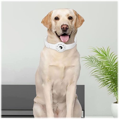 SaharaCase Adjustable Silicone Dog Collar for Apple AirTag (Large Dogs) - White SHOP ONLINE