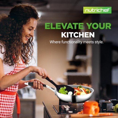NutriChef 12 Piece Kitchenware, Non Stick Pots & Pans Set with