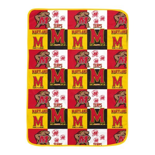 Pegasus - Maryland Terrapins 66" x 95" Oversized Graphic Grid Ultra Cozy Blanket - Multicolor-Front_Standard 