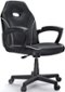 ACGAM - Gaming Chair, Compact PVC Leather Ergonomic Office Chair 360° Swivel Height Adjustable Computer Chair w/ Padded Armrests - Black-Front_Standard