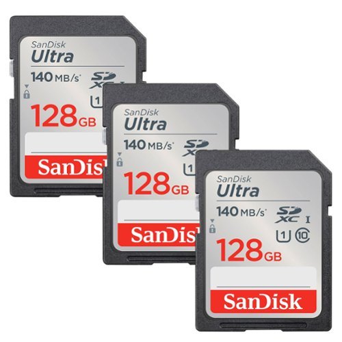  SANDISK - Ultra 128GB SDXC UHS-I Class 10 Memory Card - 3 Pack