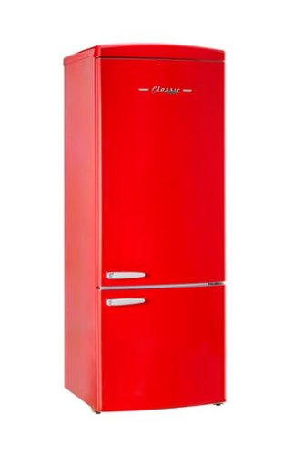 Unique Appliances - Classic Retro 16.7 cu.ft Bottom Freezer Refrigerator - Candy Apple Red